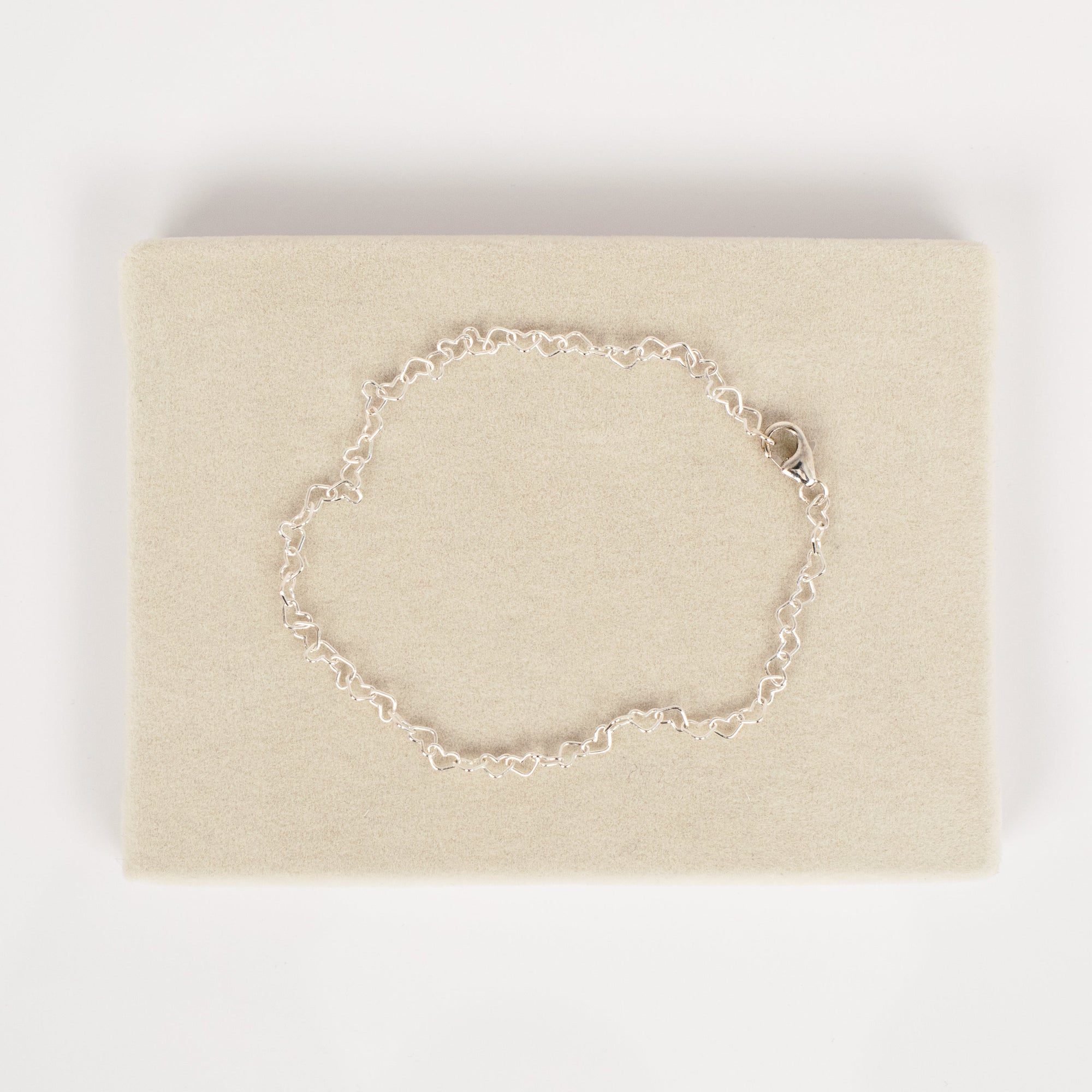 Silver Heart Anklet
