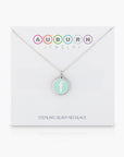 MINI INITIAL 'f' CHARM sterling silver with rhodium plate