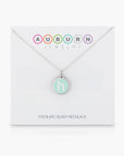 MINI INITIAL 'h' CHARM sterling silver with rhodium plate