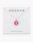 MINI INITIAL 't' CHARM sterling silver with rhodium plate
