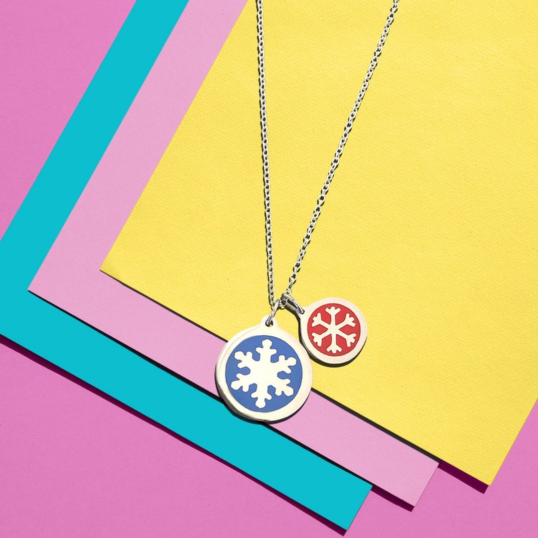 ORIGINAL SNOWFLAKE CHARM in sterling silver with rhodium plate