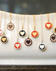 MINI HEART CHARM sterling silver with rhodium plate