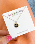 MINI EVIL EYE CHARM sterling silver with rhodium plate