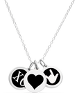 I LOVE YOU NECKLACE sterling silver with rhodium plate