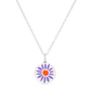 MINI PURPLE DAISY CHARM sterling silver with rhodium plate