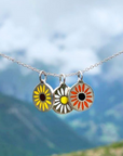 BOUQUET NECKLACE sterling silver with rhodium plate