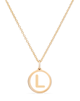 MINI INITIAL 'L' CHARM 14k gold vermeil