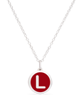 MINI INITIAL 'L' CHARM sterling silver with rhodium plate