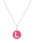 MINI INITIAL 'L' CHARM sterling silver with rhodium plate
