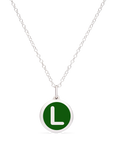 MINI INITIAL 'L' CHARM sterling silver with rhodium plate