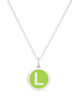 MINI INITIAL 'L' CHARM sterling silver with rhodium plate