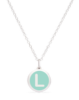 MINI INITIAL 'L' CHARM sterling silver with rhodium plate