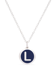 MINI INITIAL 'L' CHARM sterling silver with rhodium plate