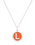 MINI INITIAL 'L' CHARM sterling silver with rhodium plate
