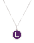 MINI INITIAL 'L' CHARM sterling silver with rhodium plate