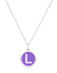 MINI INITIAL 'L' CHARM sterling silver with rhodium plate