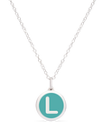 MINI INITIAL 'L' CHARM sterling silver with rhodium plate