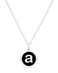 MINI INITIAL 'a' CHARM sterling silver with rhodium plate