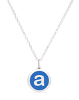 MINI INITIAL 'a' CHARM sterling silver with rhodium plate