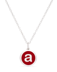 MINI INITIAL 'a' CHARM sterling silver with rhodium plate
