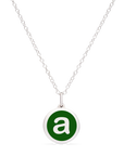MINI INITIAL 'a' CHARM sterling silver with rhodium plate