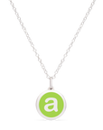 MINI INITIAL 'a' CHARM sterling silver with rhodium plate
