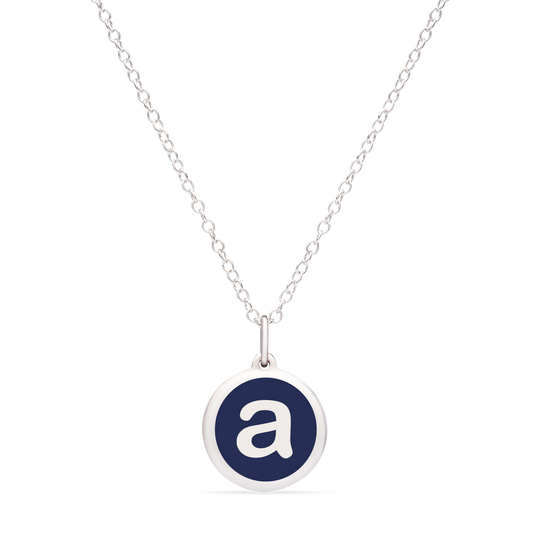 MINI INITIAL 'a' CHARM sterling silver with rhodium plate