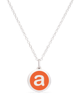 MINI INITIAL 'a' CHARM sterling silver with rhodium plate
