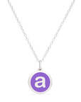 MINI INITIAL 'a' CHARM sterling silver with rhodium plate