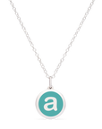 MINI INITIAL 'a' CHARM sterling silver with rhodium plate