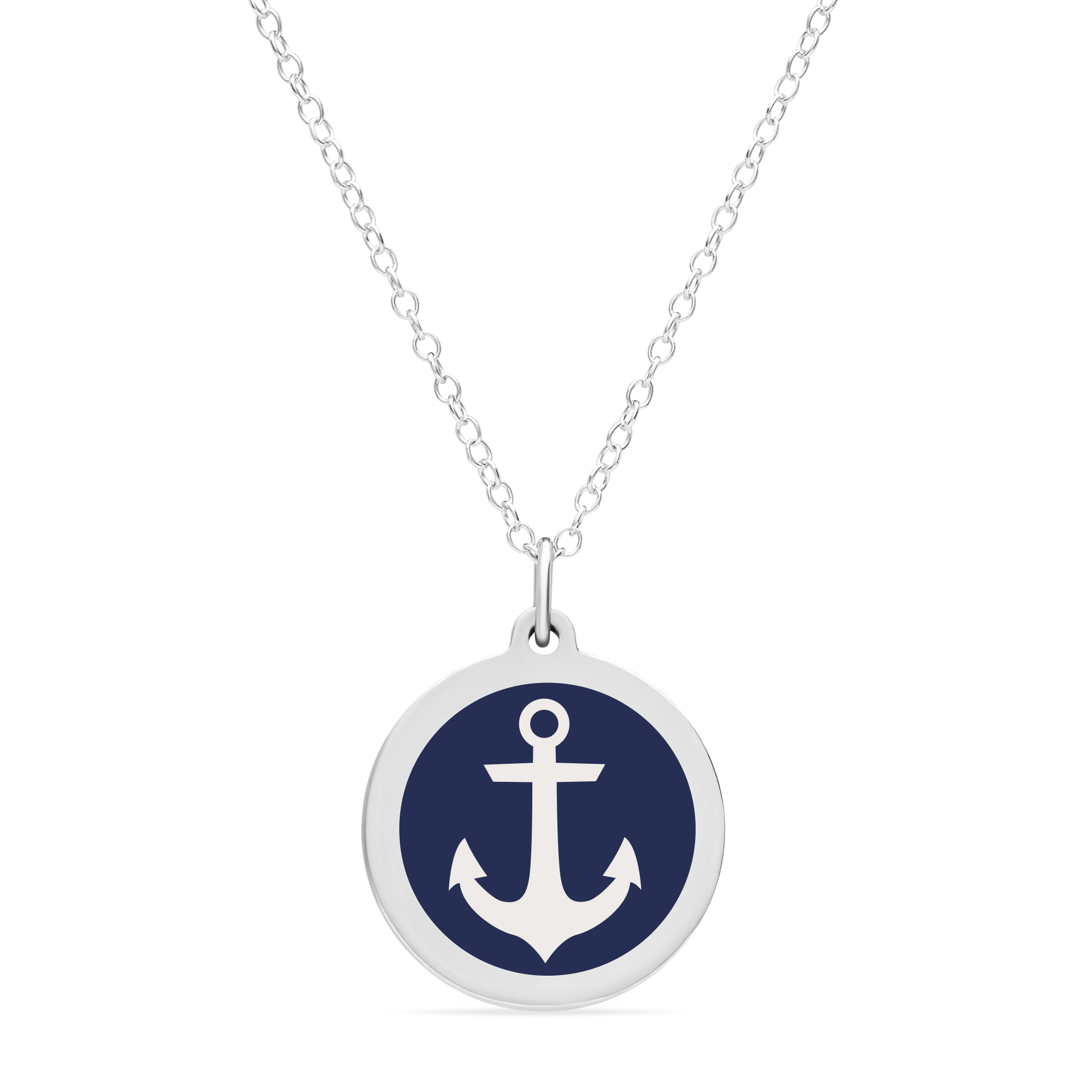 ORIGINAL ANCHOR CHARM in sterling silver with rhodium plate