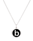 MINI INITIAL 'b' CHARM sterling silver with rhodium plate