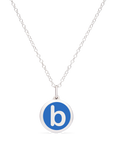 MINI INITIAL 'b' CHARM sterling silver with rhodium plate