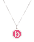 MINI INITIAL 'b' CHARM sterling silver with rhodium plate