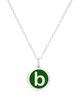 MINI INITIAL 'b' CHARM sterling silver with rhodium plate