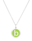 MINI INITIAL 'b' CHARM sterling silver with rhodium plate