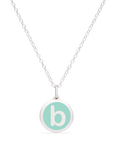 MINI INITIAL 'b' CHARM sterling silver with rhodium plate
