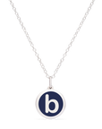 MINI INITIAL 'b' CHARM sterling silver with rhodium plate