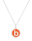 MINI INITIAL 'b' CHARM sterling silver with rhodium plate