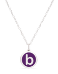 MINI INITIAL 'b' CHARM sterling silver with rhodium plate