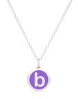 MINI INITIAL 'b' CHARM sterling silver with rhodium plate