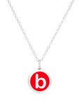 MINI INITIAL 'b' CHARM sterling silver with rhodium plate