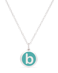 MINI INITIAL 'b' CHARM sterling silver with rhodium plate