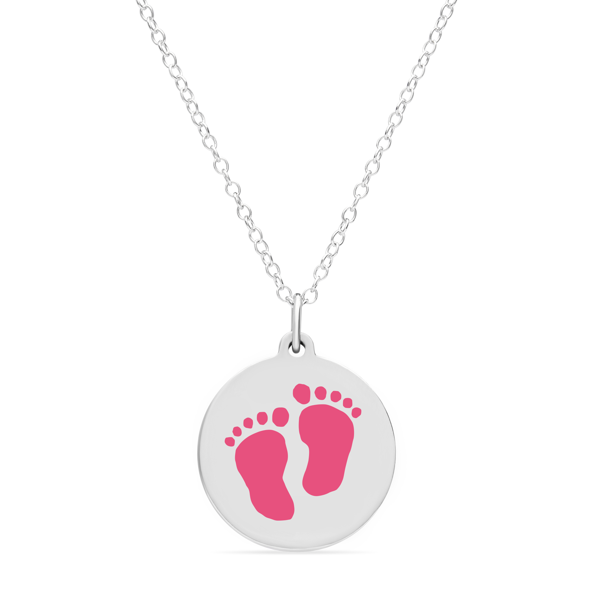 ORIGINAL BABYFEET CHARM in sterling silver with rhodium plate