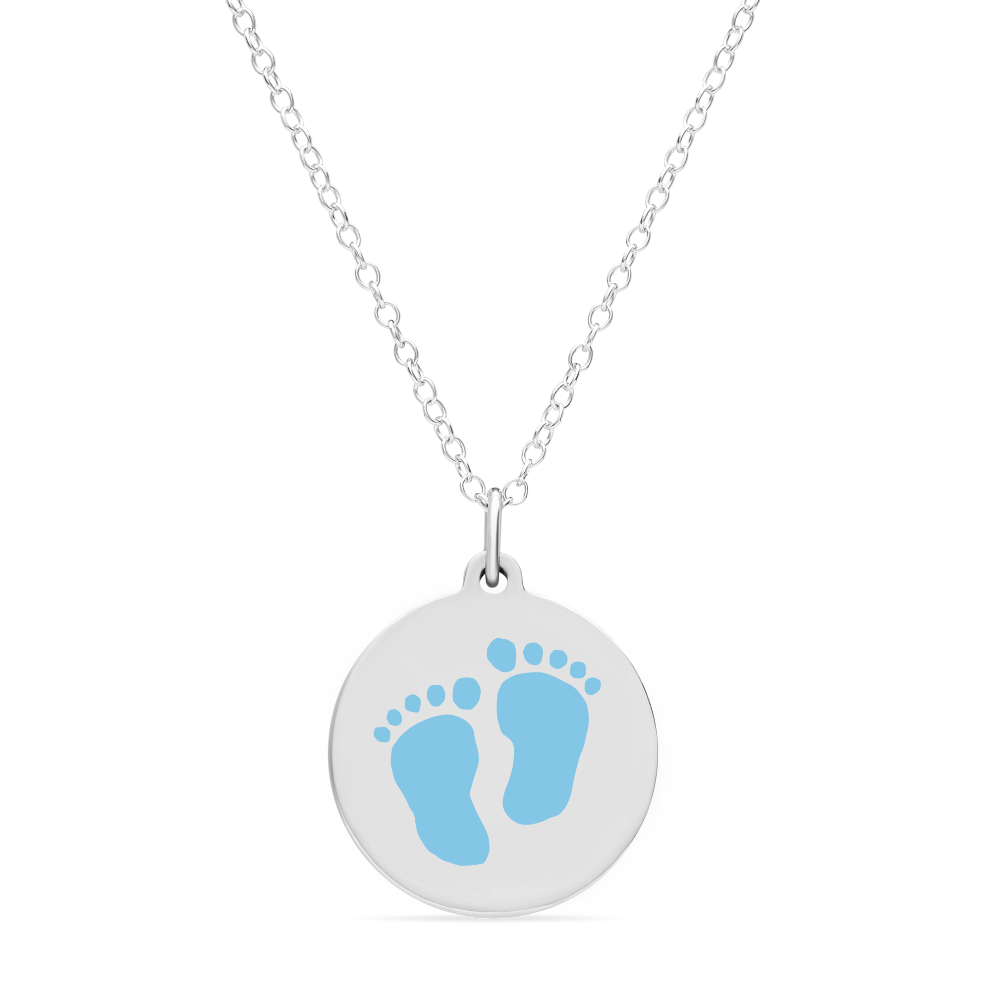 ORIGINAL BABYFEET CHARM in sterling silver with rhodium plate