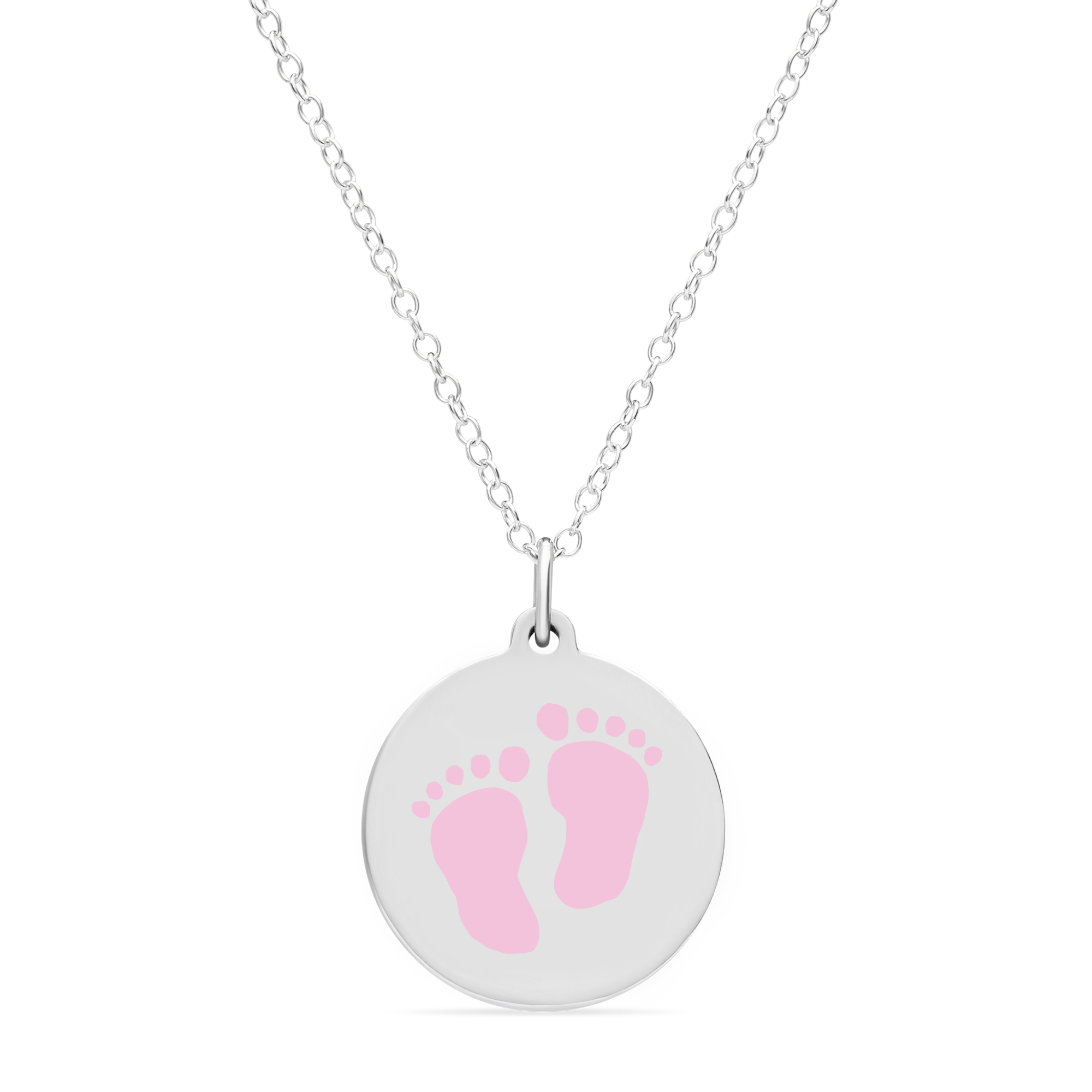 ORIGINAL BABYFEET CHARM in sterling silver with rhodium plate