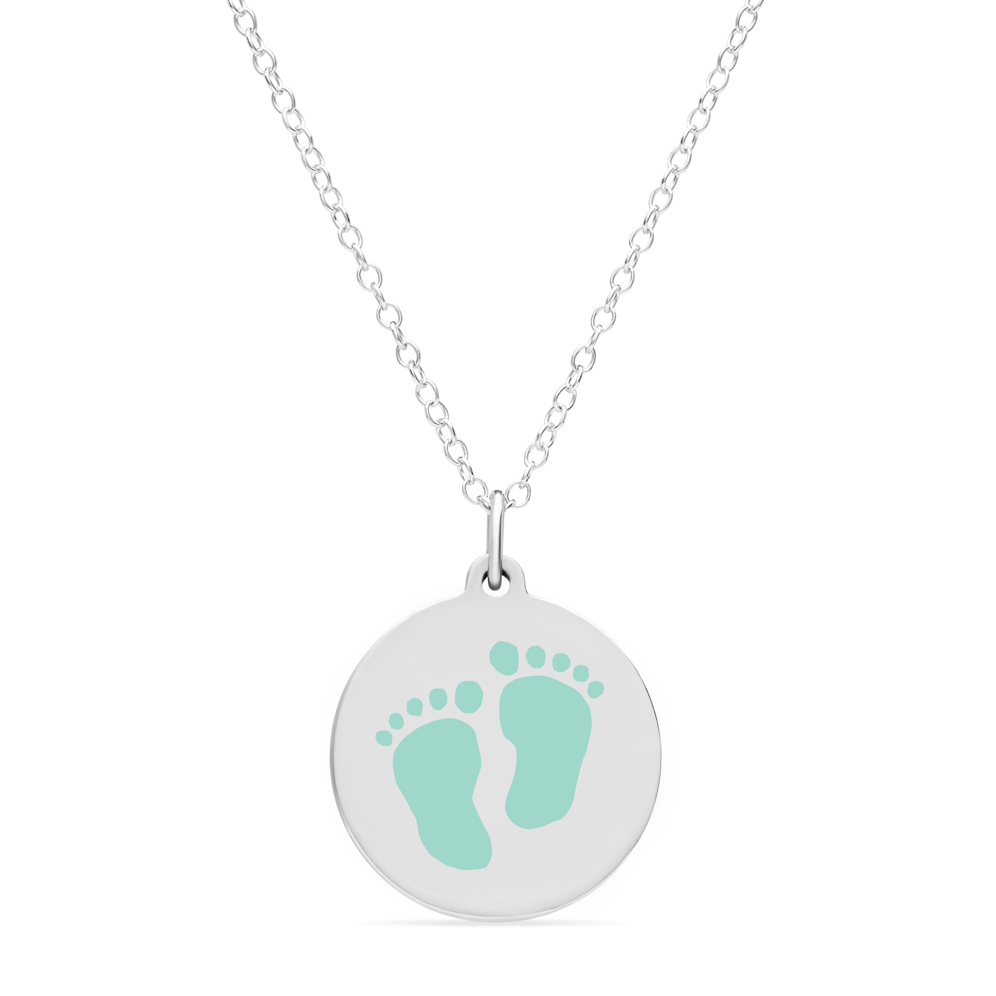 ORIGINAL BABYFEET CHARM in sterling silver with rhodium plate