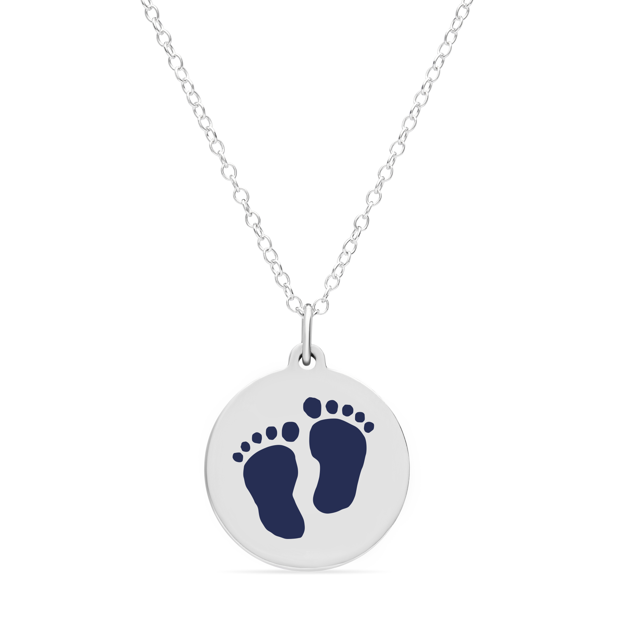 ORIGINAL BABYFEET CHARM in sterling silver with rhodium plate