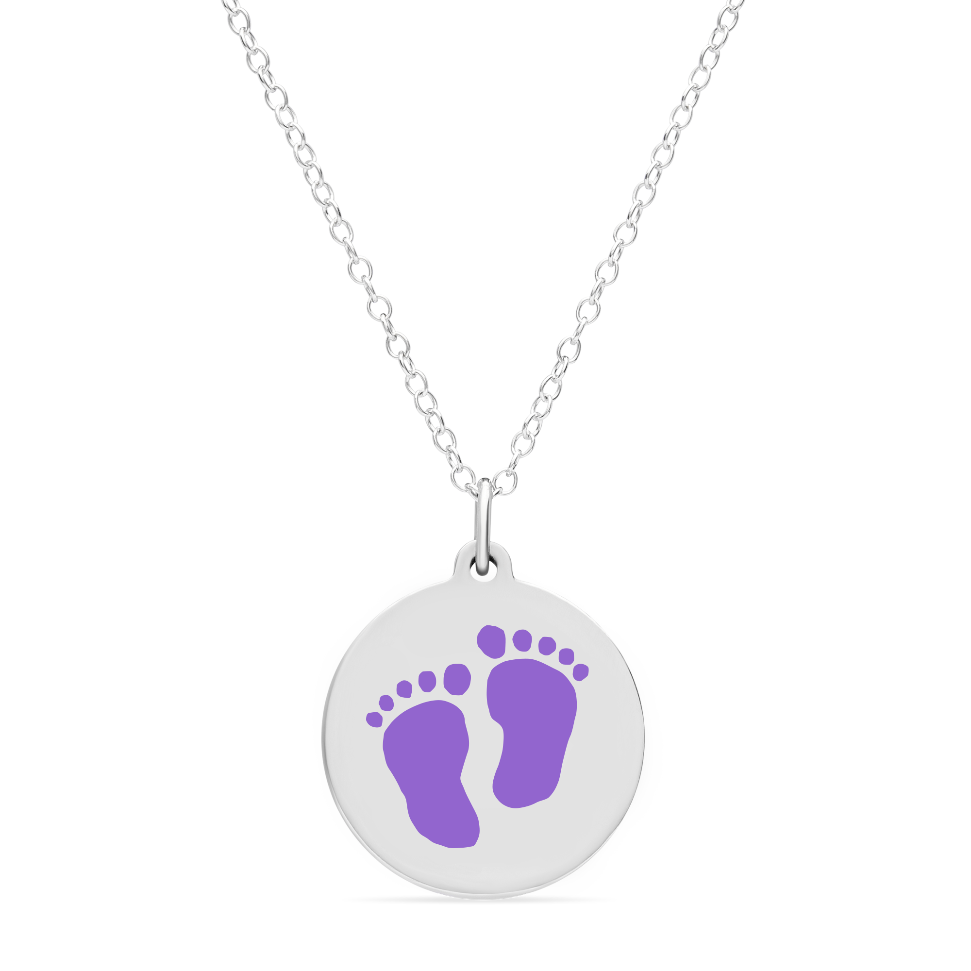 ORIGINAL BABYFEET CHARM in sterling silver with rhodium plate