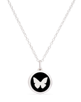 MINI BUTTERFLY CHARM sterling silver with rhodium plate